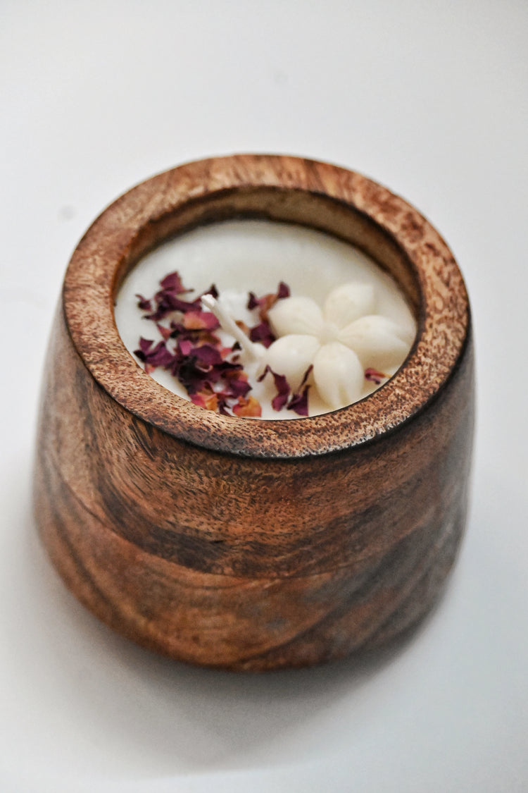 Round Wooden Jar